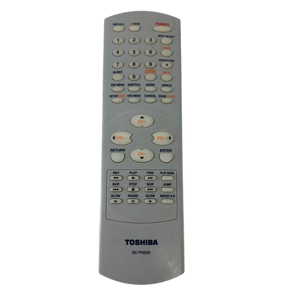 Toshiba DC-FN20S Gray TV DVD Remote Control Wireless Portable Infrared Tested